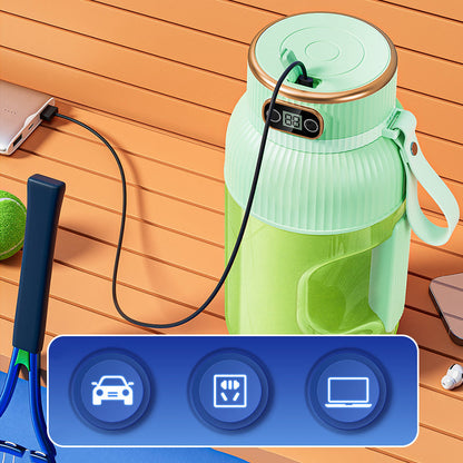 💥Sommer Heißer Verkauf ❄️Multifunctional Tragbare Saftpresse Tasse mit Digitalanzeige