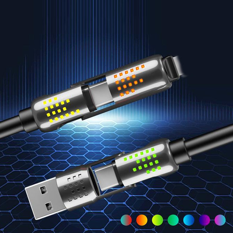 4-in-1-Schnellladedatenkabel mit Atemlicht
