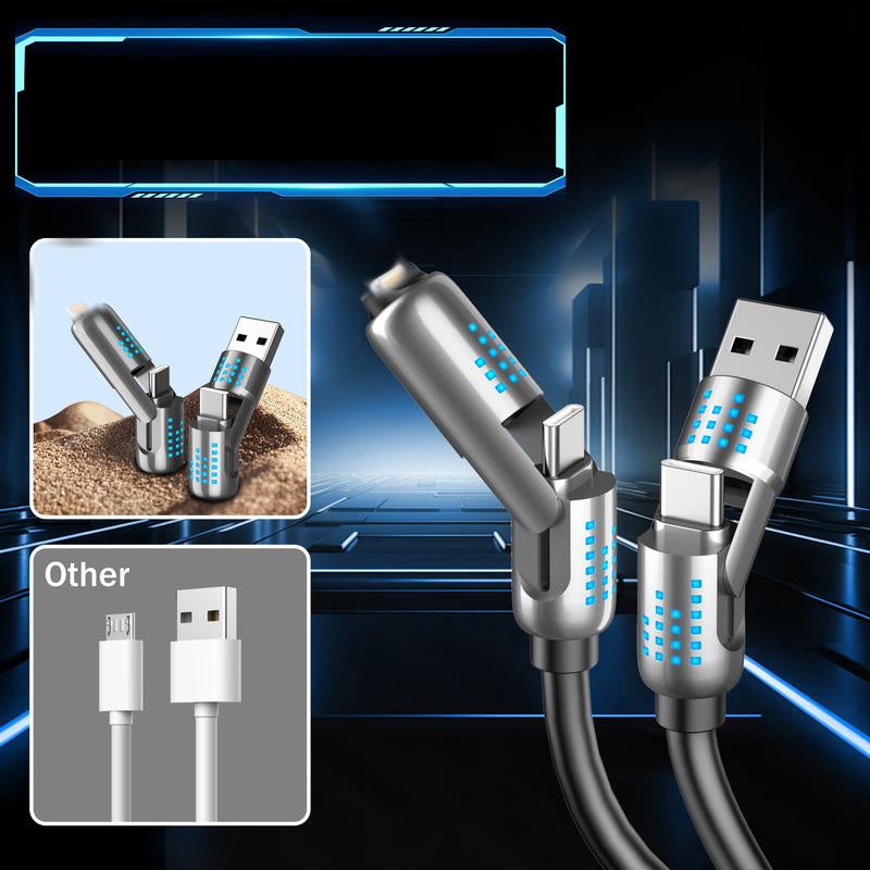 4-in-1-Schnellladedatenkabel mit Atemlicht