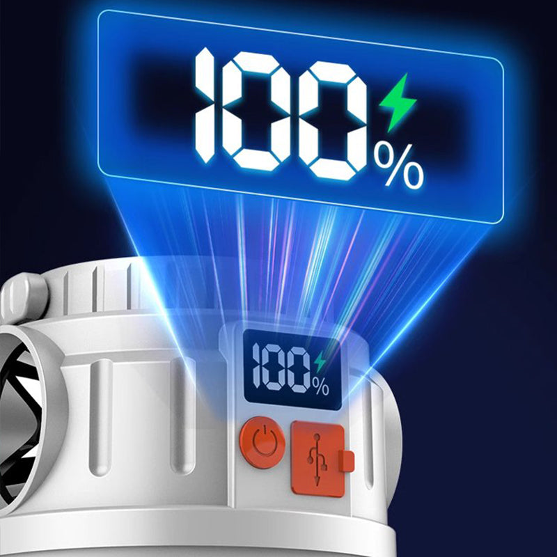 Solar-Außenleuchte mit digitaler Anzeige und zwei Lichtquellen