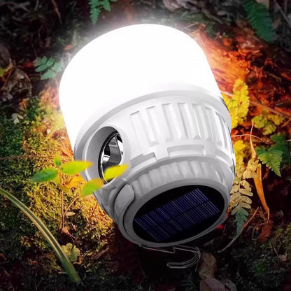 Solar-Außenleuchte mit digitaler Anzeige und zwei Lichtquellen