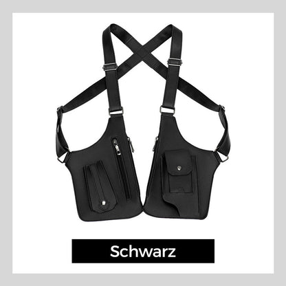 Premium Leder Unterarmtasche für Herren und Damen, dieftechnisch mit verstecktem Fach für Handys und Outdoor Ausrüstung, vielseitig für Radfahren, Wandern und mehr