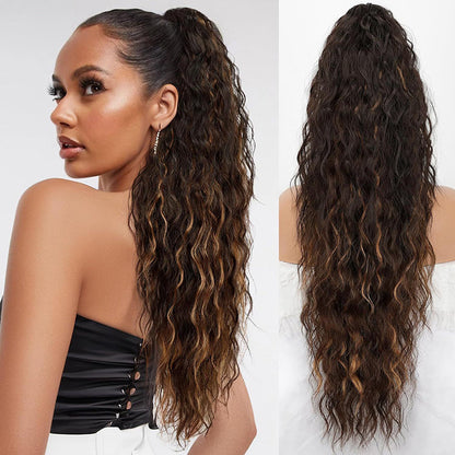 💜 LETZTER TAG DER AKTION - 🔥70 % RABATT 🔥Lockige, gewellte Frizz-Haarverlängerung mit Pferdeschwanz