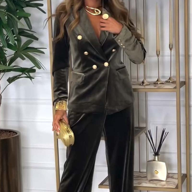 Elegantes, klassisches Damen-Set aus Blazer und Hose