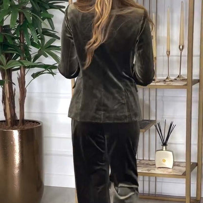 Elegantes, klassisches Damen-Set aus Blazer und Hose