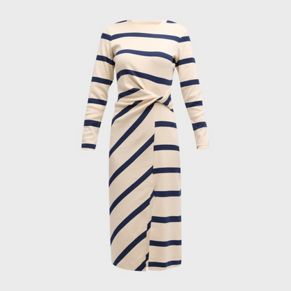 🖤49% Rabatt🤍Schwarz-weiß gestreiftes Kleid für Damen