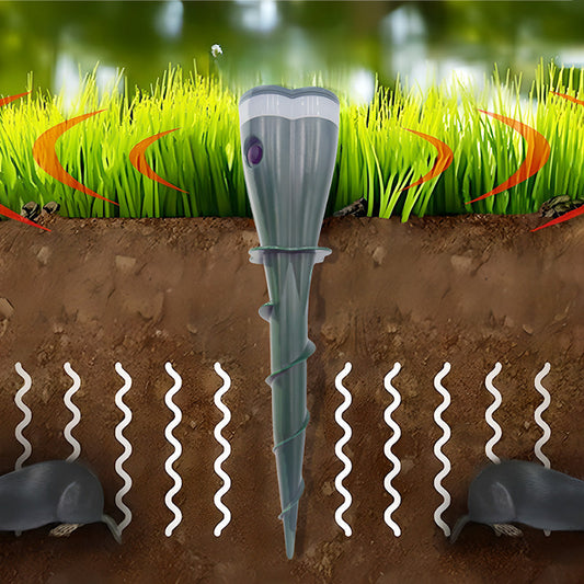 🔥Heißer Verkauf(63% Rabatt)🔥 Solarbetriebener, wasserdichter Schraub-Wühlmausschreck