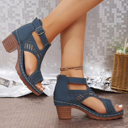 ⏳Begrenzte Zeit 50% Rabatt💥Vielseitige Sandalen mit offener Zehenpartie und mittelhohem Absatz👠