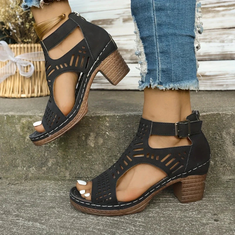 ⏳Begrenzte Zeit 50% Rabatt💥Vielseitige Sandalen mit offener Zehenpartie und mittelhohem Absatz👠