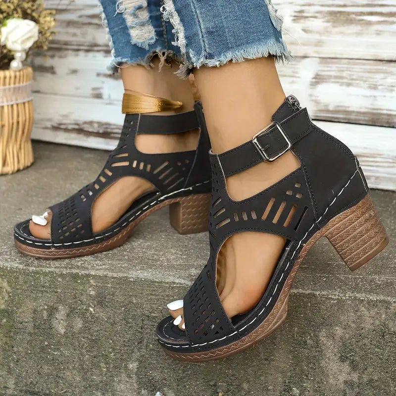 ⏳Begrenzte Zeit 50% Rabatt💥Vielseitige Sandalen mit offener Zehenpartie und mittelhohem Absatz👠
