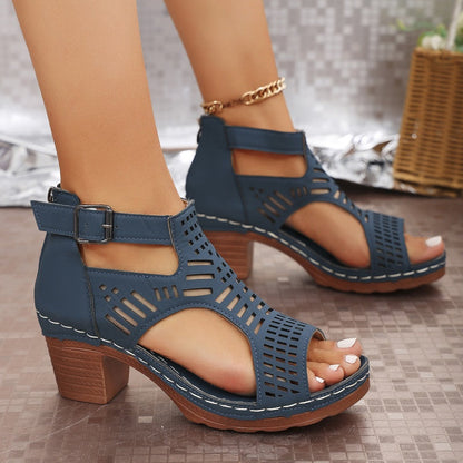 ⏳Begrenzte Zeit 50% Rabatt💥Vielseitige Sandalen mit offener Zehenpartie und mittelhohem Absatz👠