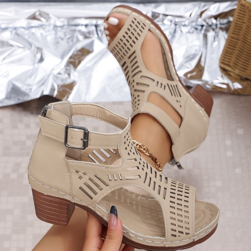 ⏳Begrenzte Zeit 50% Rabatt💥Vielseitige Sandalen mit offener Zehenpartie und mittelhohem Absatz👠