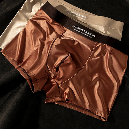 ⏳Begrenzte Zeit 50% Rabatt💥Elegant Silk Herren Ice Silk Unterwäsche Mulberry Silk Antimicrobial Herren Boxershorts