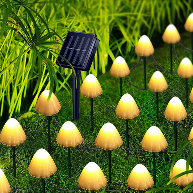Solarbetriebene pilzförmige LED-Lichter für den Außenbereich