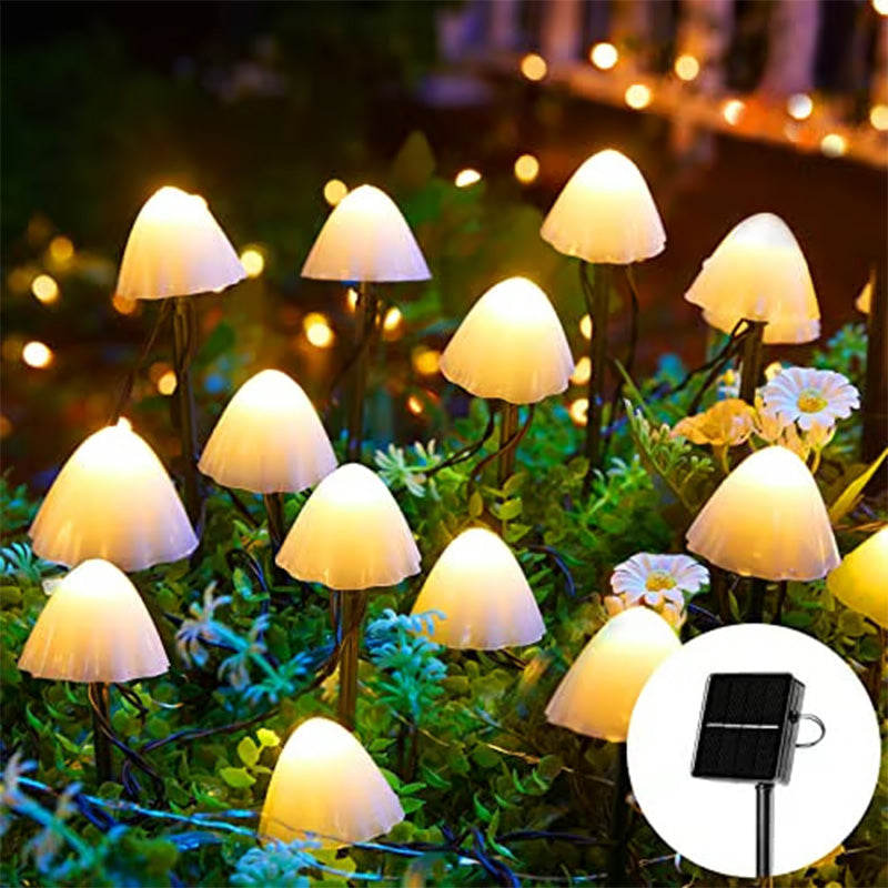 Solarbetriebene pilzförmige LED-Lichter für den Außenbereich