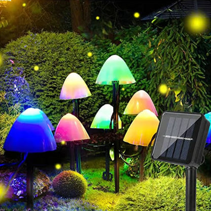 Solarbetriebene pilzförmige LED-Lichter für den Außenbereich