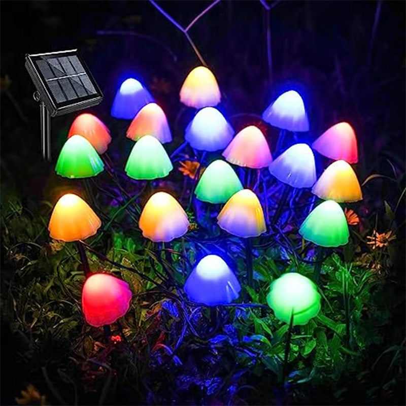 Solarbetriebene pilzförmige LED-Lichter für den Außenbereich
