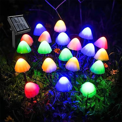 Solarbetriebene pilzförmige LED-Lichter für den Außenbereich
