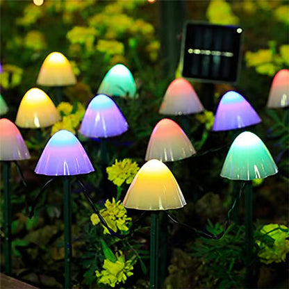 Solarbetriebene pilzförmige LED-Lichter für den Außenbereich