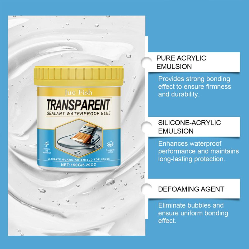 Transparentes Mehrzweckmittel, wasserdicht und leckagefrei