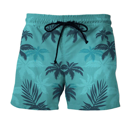 Herren-Set mit tropischem Muster: Hemd und Shorts