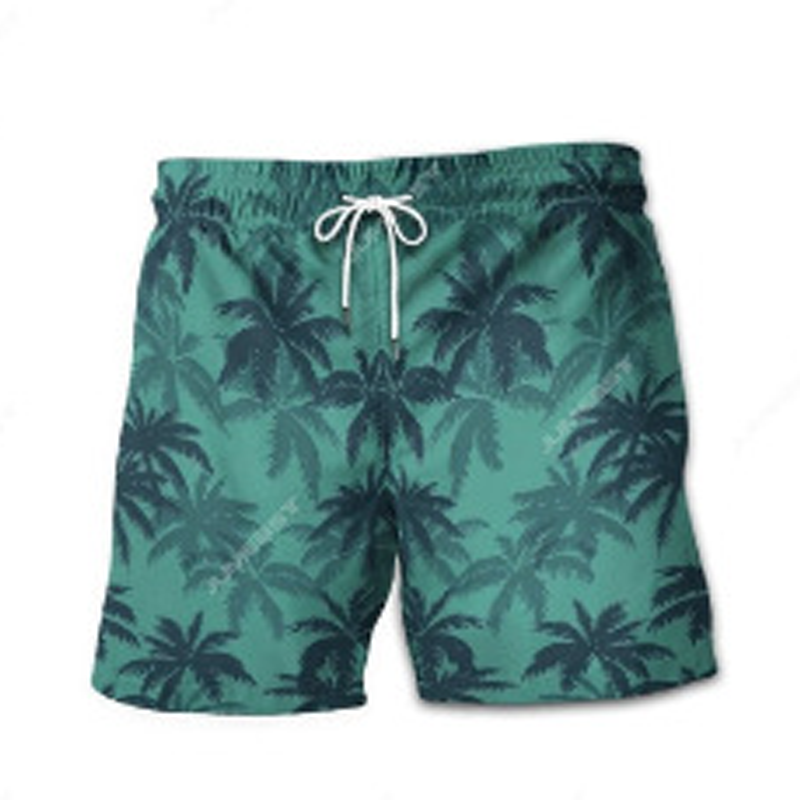 Herren-Set mit tropischem Muster: Hemd und Shorts