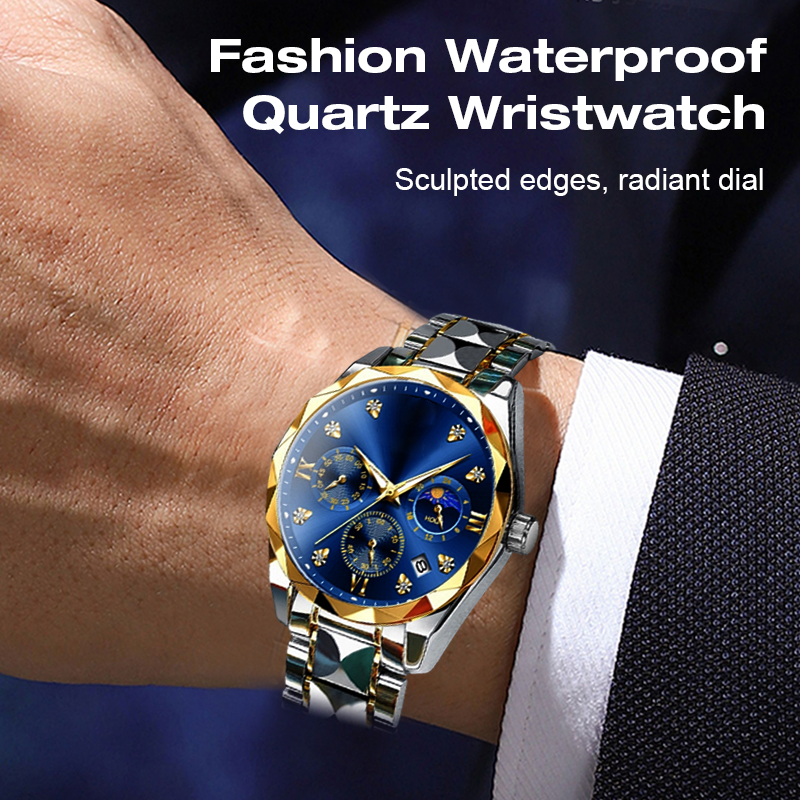 Modische wasserdichte Quarz-Armbanduhr