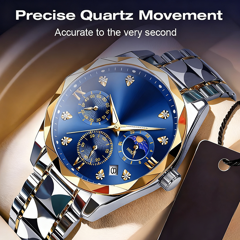 Modische wasserdichte Quarz-Armbanduhr