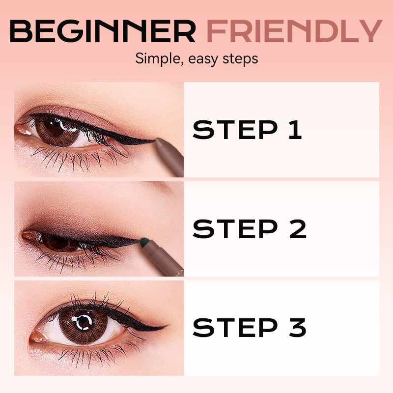 2-in-1-Lidschatten-Liner mit Mischpinsel