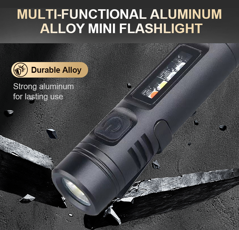 🔥 Multifunktionale Mini-Taschenlampe aus Aluminiumlegierung