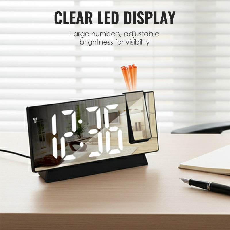 🔥Solange der Vorrat reicht 40 % Rabatt!🎉LED-Spiegelprojektions-Wecker