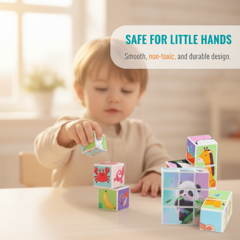 🖤❤️Black Friday SALE 50% OFF💥Magnetische 3D-Würfel-Puzzleblöcke für Kinder