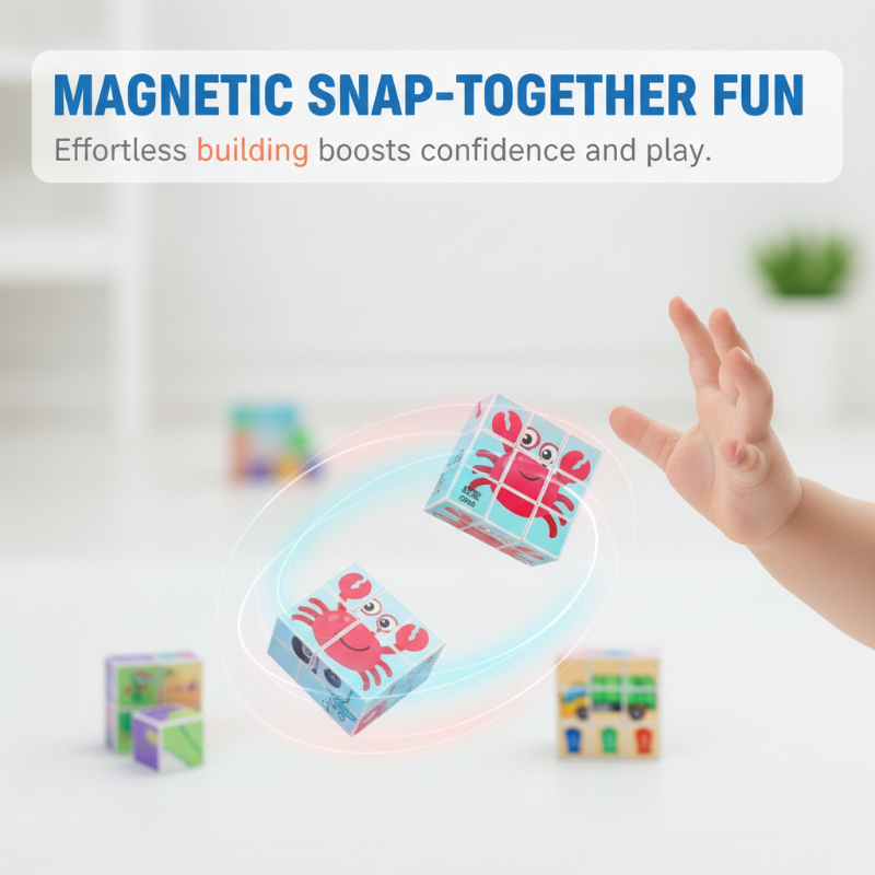 🖤❤️Black Friday SALE 50% OFF💥Magnetische 3D-Würfel-Puzzleblöcke für Kinder