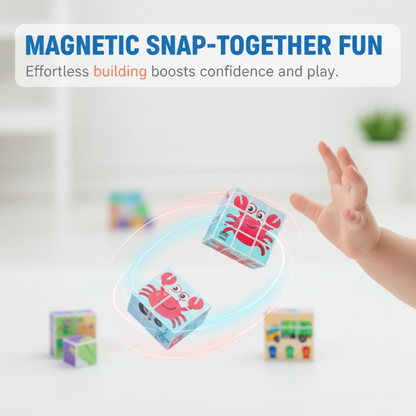 🖤❤️Black Friday SALE 50% OFF💥Magnetische 3D-Würfel-Puzzleblöcke für Kinder
