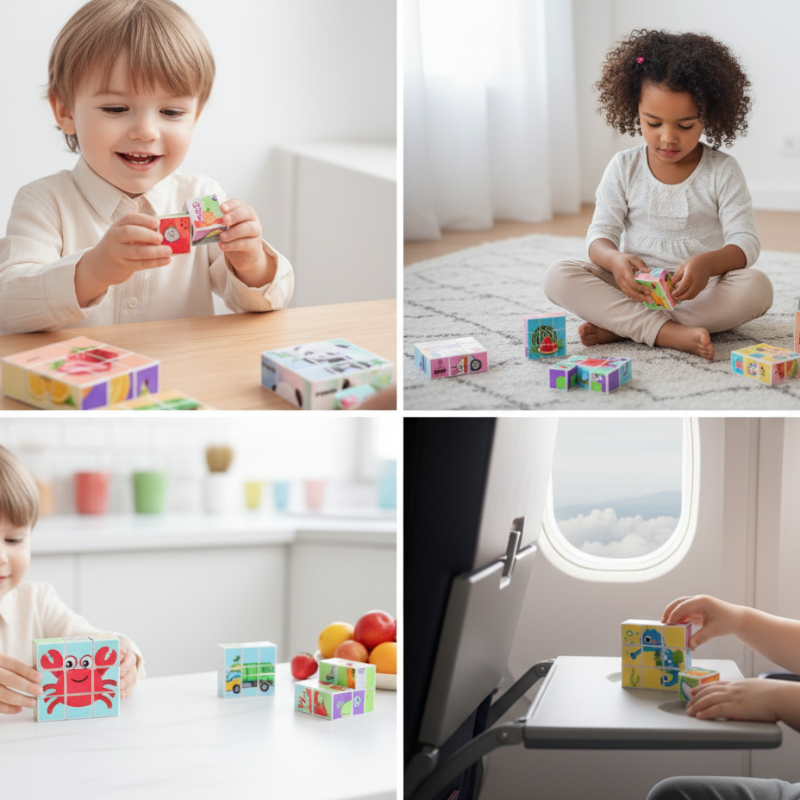 🖤❤️Black Friday SALE 50% OFF💥Magnetische 3D-Würfel-Puzzleblöcke für Kinder