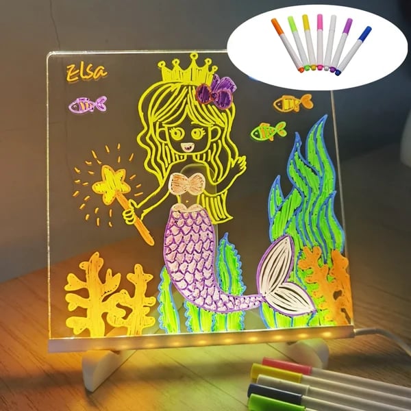 🎁Kreatives Wiederbeschreibbares Acryl LED Nachrichtenschild