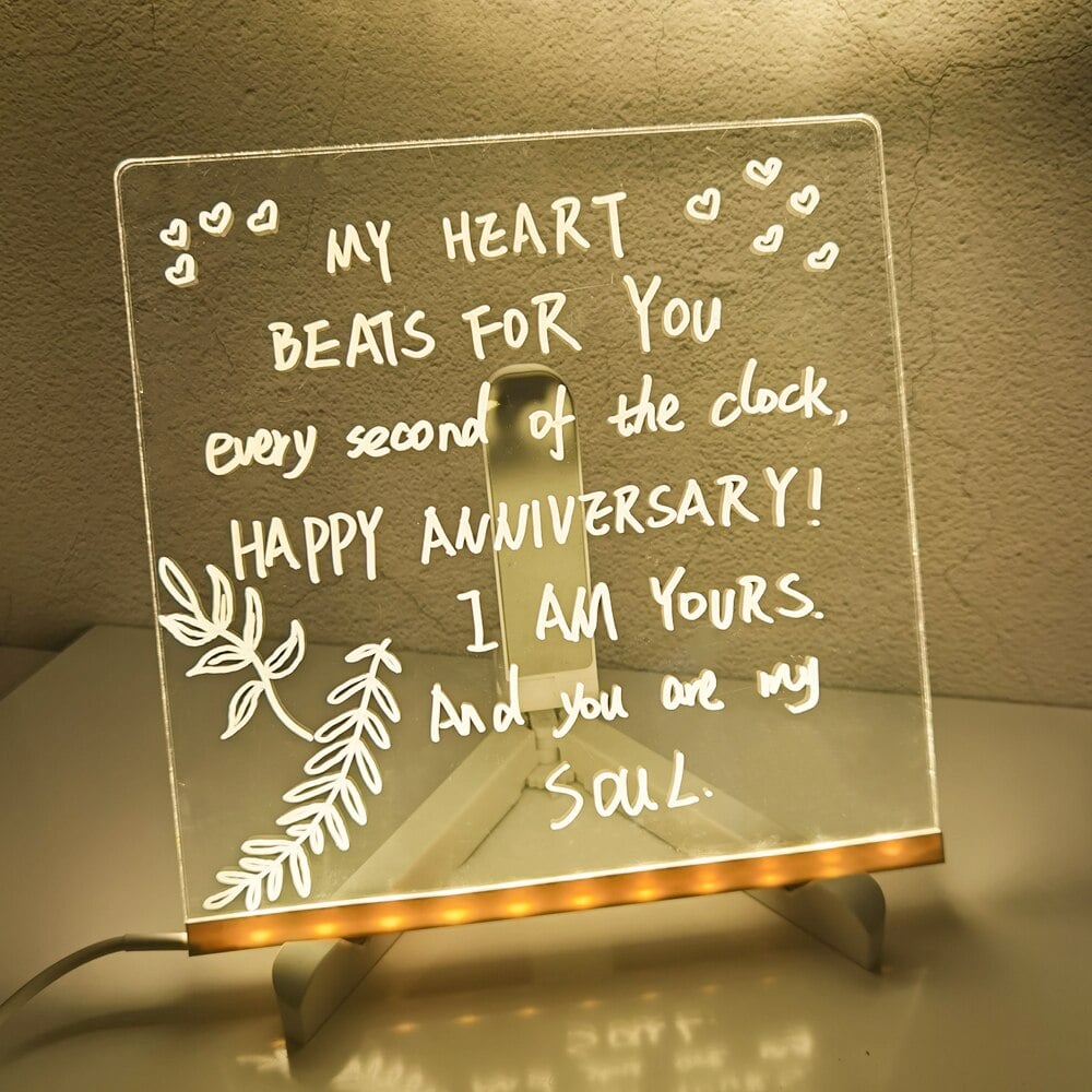 🎁Kreatives Wiederbeschreibbares Acryl LED Nachrichtenschild