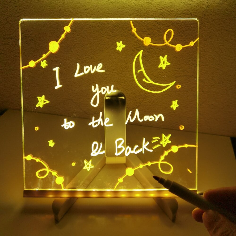 🎁Kreatives Wiederbeschreibbares Acryl LED Nachrichtenschild