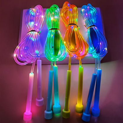 🕹️ KAUFE 2, ERHALTE 1 GRATIS! 🎉 LED-Leuchtseil zum Springen – 3 Lichtmodi, Verstellbare Länge & Rutschfester Griff ✨📦