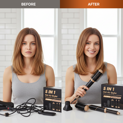 Shark FlexStyle Limited Edition 5-in-1-Luftstyler und Haartrockner | Mit FrizzFighter-Finishing-Tool, 32-mm- und 24-mm-Luftlockenstäben, ovaler Bürste, Stylingkonzentrator, Krokodilklemmen und Aufbewahrungstasche