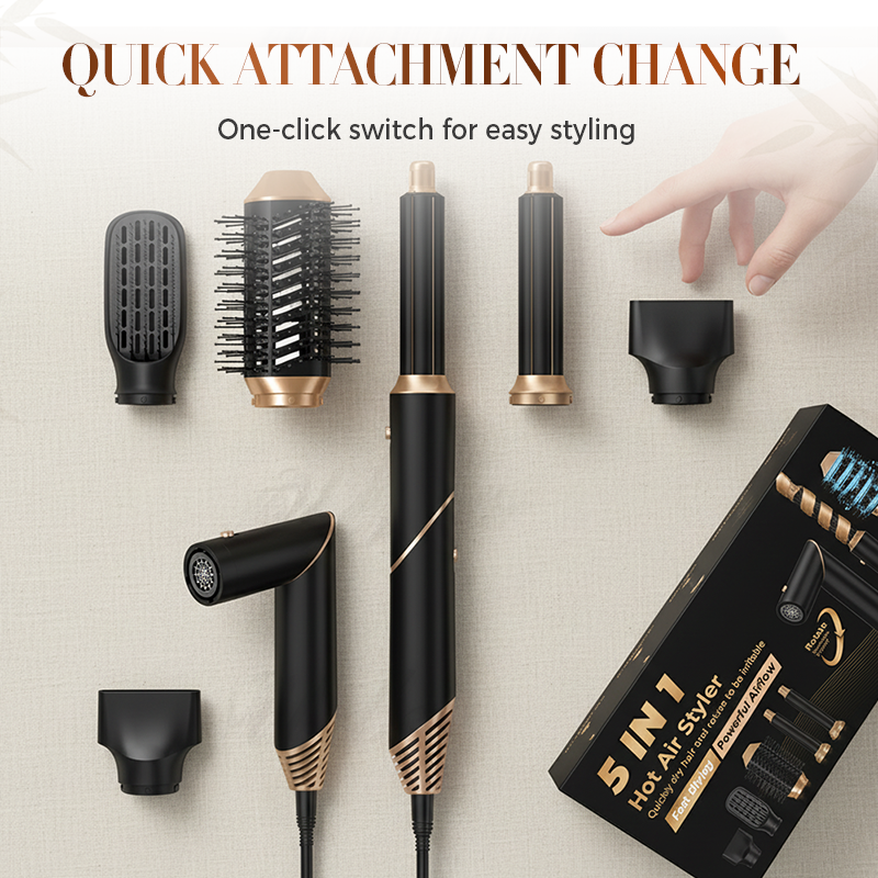 Shark FlexStyle Limited Edition 5-in-1-Luftstyler und Haartrockner | Mit FrizzFighter-Finishing-Tool, 32-mm- und 24-mm-Luftlockenstäben, ovaler Bürste, Stylingkonzentrator, Krokodilklemmen und Aufbewahrungstasche