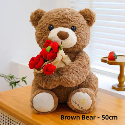 🌹🐻【50% Rabatt】Edler Rosenstrauß mit Tierbär – Nachhaltiges Geschenk voller Liebe & Charme 🎁💝 Perfekt für besondere Momente – hochwertig, langlebig & emotionsvoll!