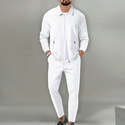Herren stylisches Reversjacken- und Joggerhosen-Set in zwei Teilen