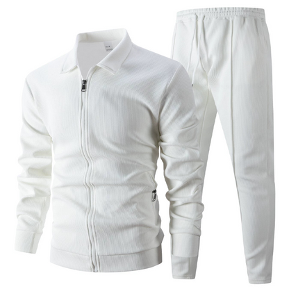 Herren stylisches Reversjacken- und Joggerhosen-Set in zwei Teilen