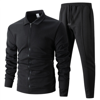 Herren stylisches Reversjacken- und Joggerhosen-Set in zwei Teilen