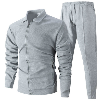 Herren stylisches Reversjacken- und Joggerhosen-Set in zwei Teilen