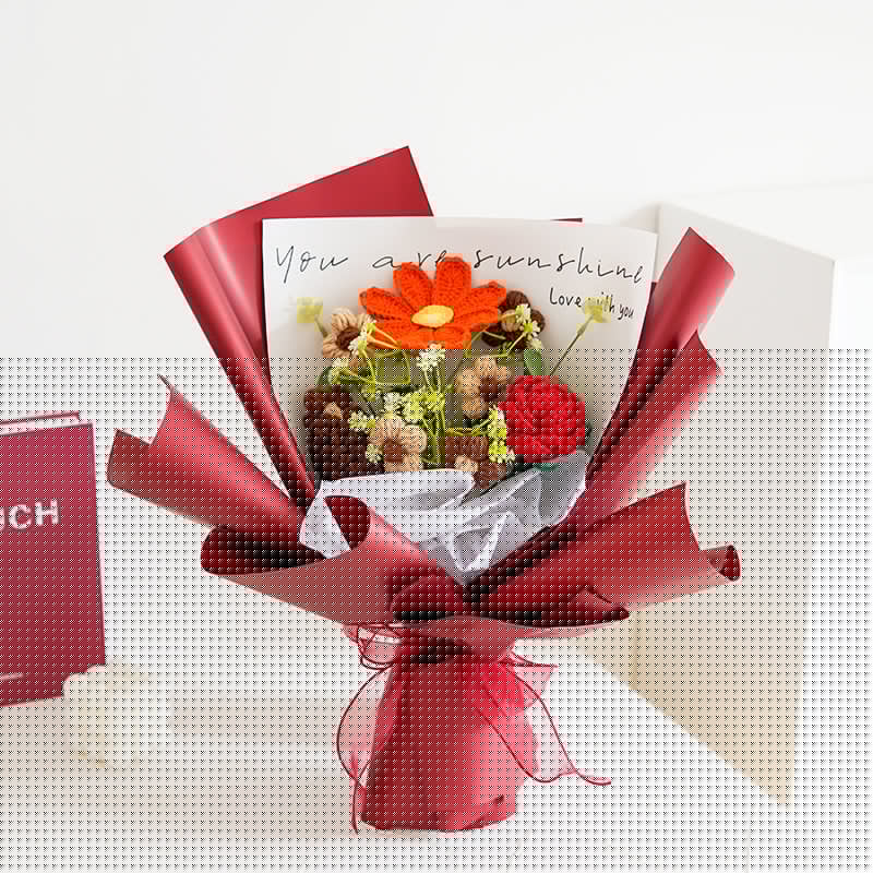 🔥Solange der Vorrat reicht 58 % Rabatt!🎉Handmade Delicate Crochet Flower Bouquet