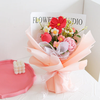🔥Solange der Vorrat reicht 58 % Rabatt!🎉Handmade Delicate Crochet Flower Bouquet