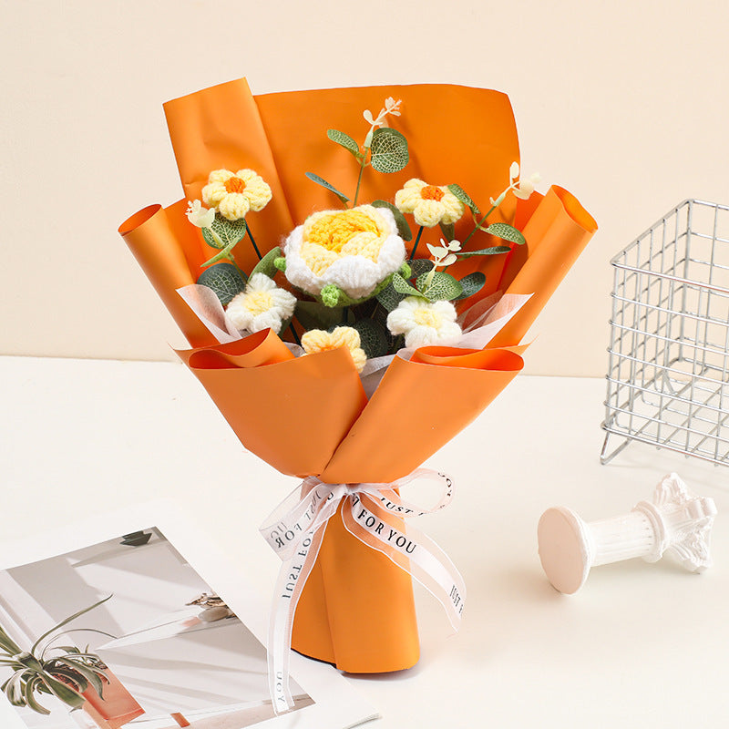 🔥Solange der Vorrat reicht 58 % Rabatt!🎉Handmade Delicate Crochet Flower Bouquet