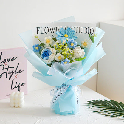 🔥Solange der Vorrat reicht 58 % Rabatt!🎉Handmade Delicate Crochet Flower Bouquet